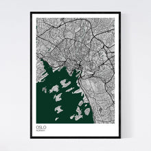 Load image into Gallery viewer, Oslo City Map Print