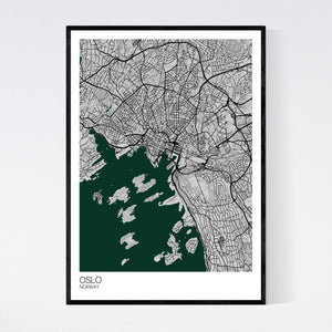 Oslo City Map Print