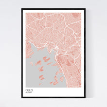 Load image into Gallery viewer, Oslo City Map Print