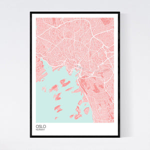 Oslo City Map Print