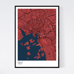 Map of Oslo, Norway