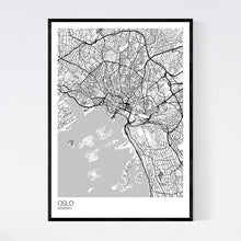 Load image into Gallery viewer, Oslo City Map Print