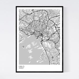 Oslo City Map Print