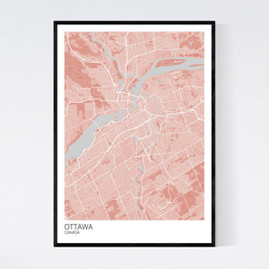 Map of Ottawa, Canada