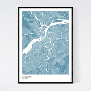 Ottawa City Map Print