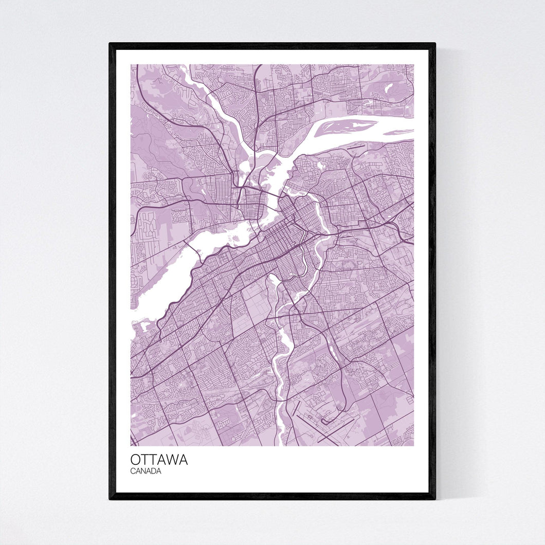 Ottawa City Map Print