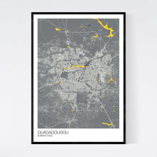 Load image into Gallery viewer, Ouagadougou City Map Print