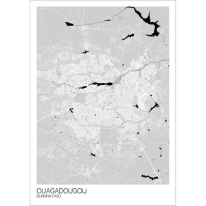 Map of Ouagadougou, Burkina Faso