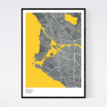 Load image into Gallery viewer, Oulu City Map Print