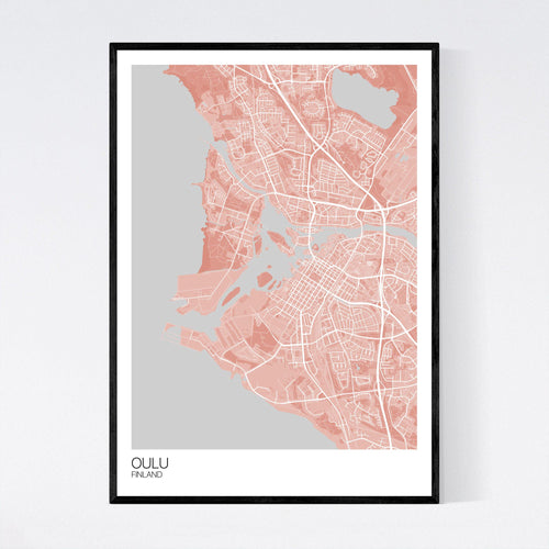 Map of Oulu, Finland