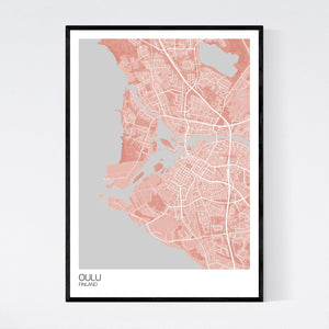 Map of Oulu, Finland