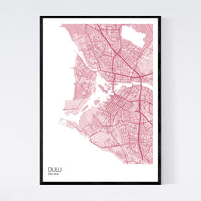 Load image into Gallery viewer, Oulu City Map Print
