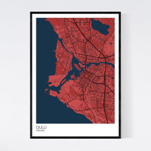 Load image into Gallery viewer, Oulu City Map Print