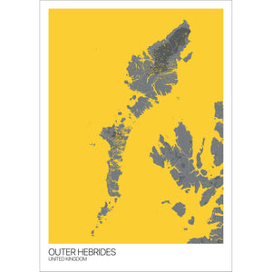 Map of Outer Hebrides, United Kingdom