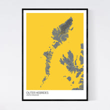 Load image into Gallery viewer, Map of Outer Hebrides, United Kingdom