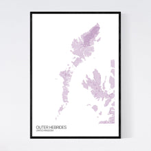 Load image into Gallery viewer, Outer Hebrides Island Map Print