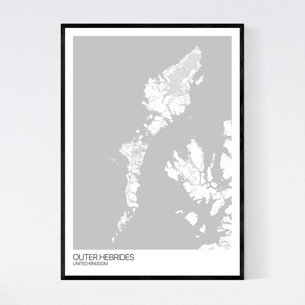 Outer Hebrides Island Map Print