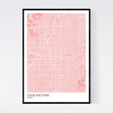 Load image into Gallery viewer, Overland Park City Map Print