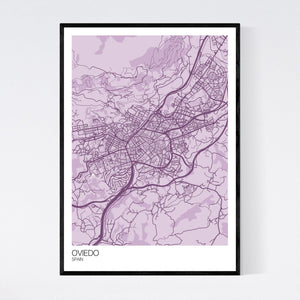 Oviedo City Map Print