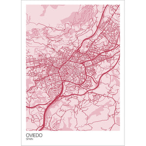 Map of Oviedo, Spain