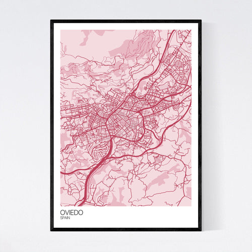 Map of Oviedo, Spain