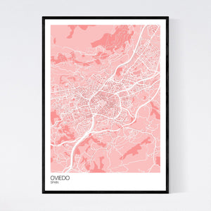Oviedo City Map Print