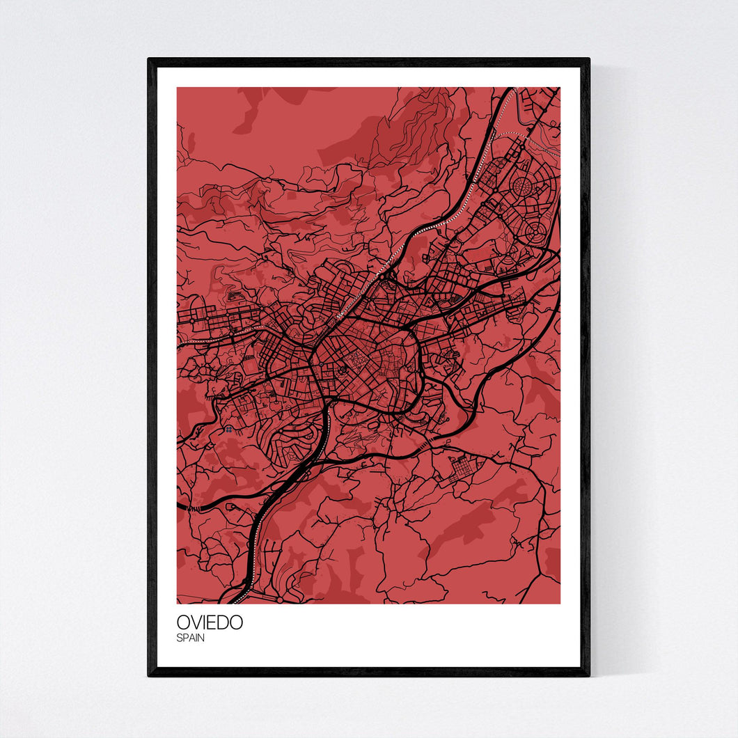 Oviedo City Map Print
