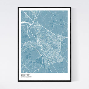 Oxford City Map Print