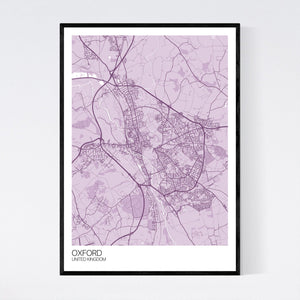 Oxford City Map Print