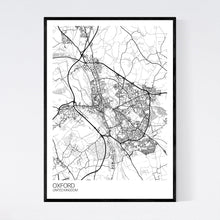 Load image into Gallery viewer, Oxford City Map Print