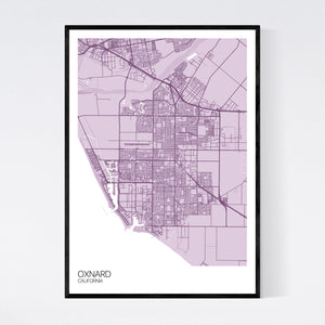 Oxnard City Map Print