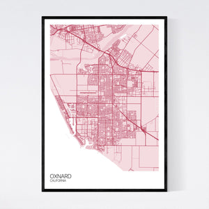 Oxnard City Map Print
