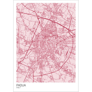 Map of Padua, Italy