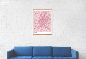 Map of Padua, Italy