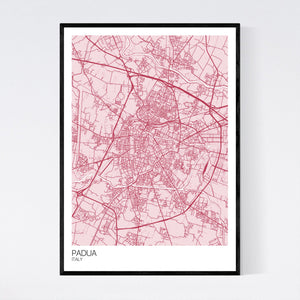 Map of Padua, Italy