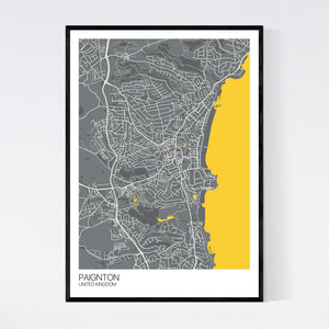 Paignton City Map Print