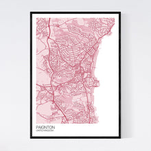 Load image into Gallery viewer, Paignton City Map Print