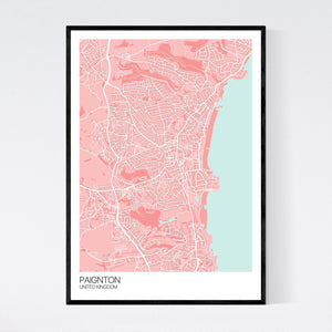 Paignton City Map Print