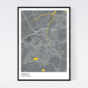 Paisley City Map Print