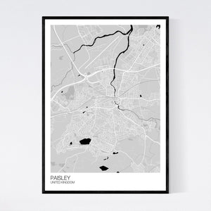 Paisley City Map Print