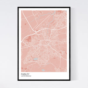 Map of Paisley, United Kingdom