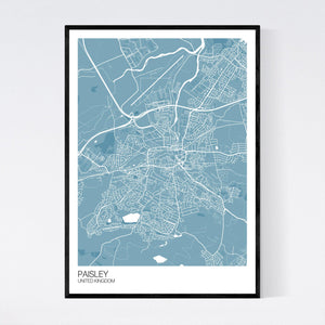 Paisley City Map Print