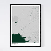 Load image into Gallery viewer, Pakistan Country Map Print