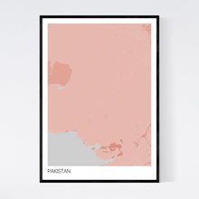 Load image into Gallery viewer, Pakistan Country Map Print
