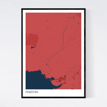 Load image into Gallery viewer, Pakistan Country Map Print