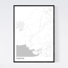 Load image into Gallery viewer, Pakistan Country Map Print