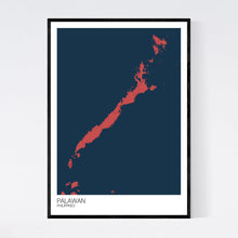 Load image into Gallery viewer, Palawan Island Map Print