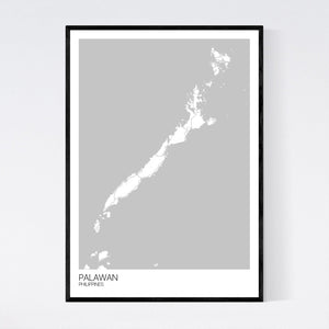 Palawan Island Map Print