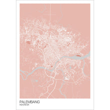 Load image into Gallery viewer, Map of Palembang, Indonesia