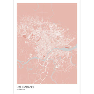 Map of Palembang, Indonesia